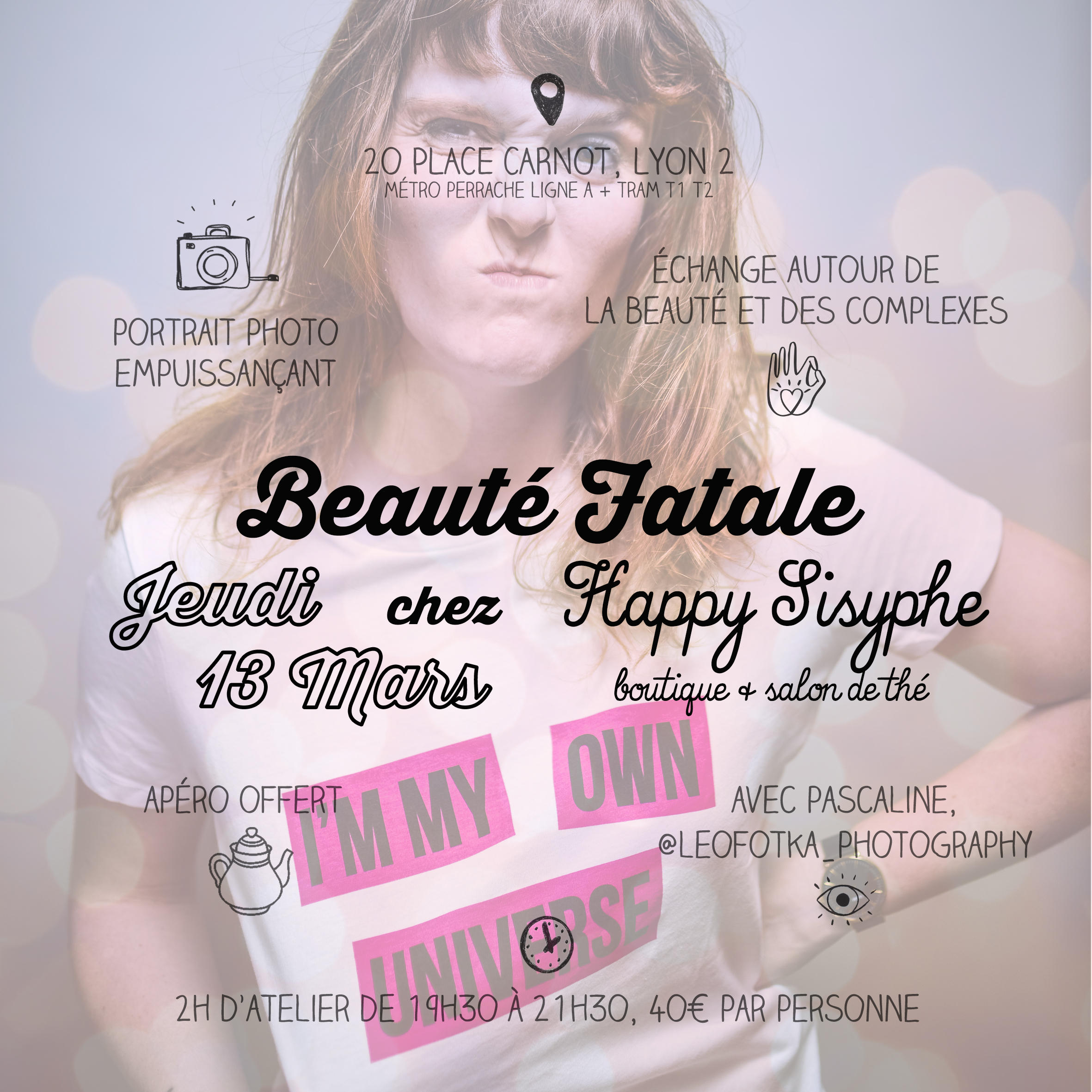 atelier cercle de femmes lyon happy sisyphe beauté fatale mona chollet féministe féminisme empuissancement empowerment photo photographie leo fotka pascaline photographe photoshoot complexe confiance estime de soi magie sorcière photo séance pas cher bon plan lyon leo fotka pascaline photographe de mode portrait professionnel